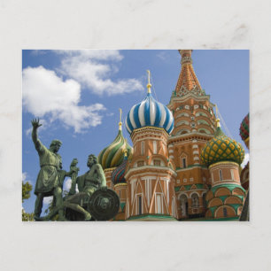 Postal Rusia, Moscú, Plaza Roja. St. Basil 3