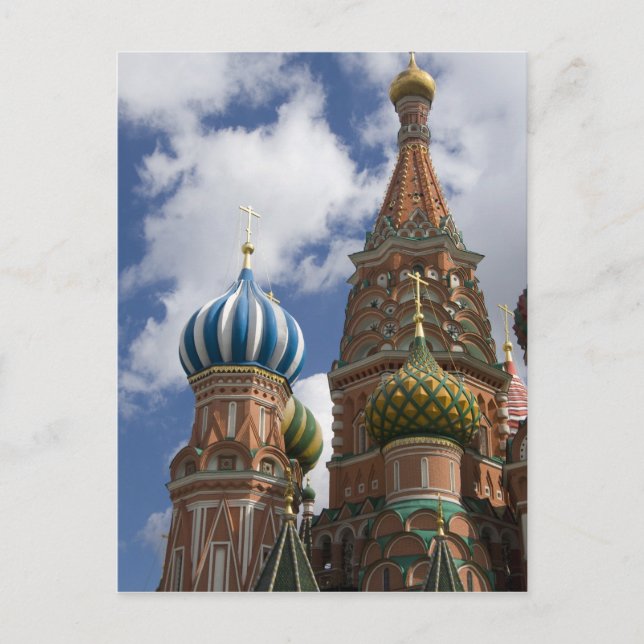 Postal Rusia, Moscú, Plaza Roja. St. Basil 4 (Anverso)