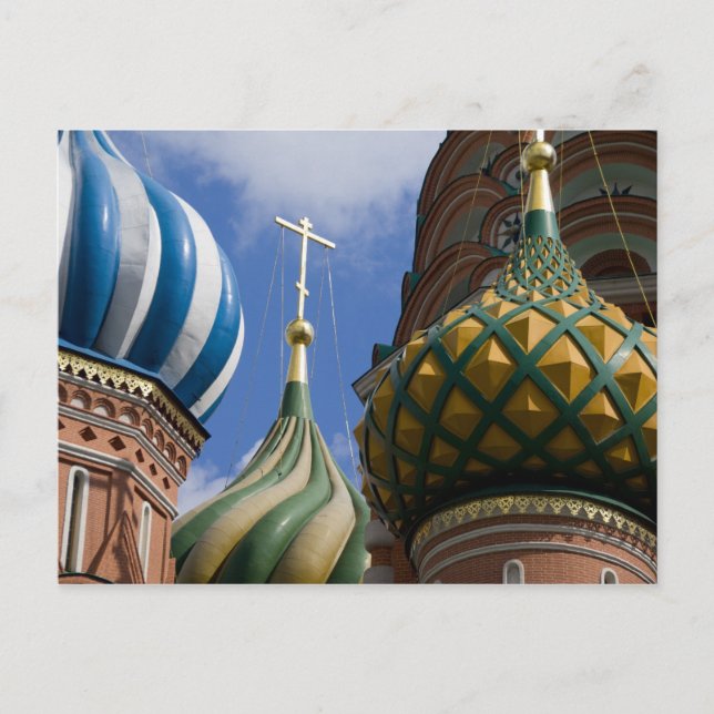Postal Rusia, Moscú, Plaza Roja. St. Basil's (Anverso)