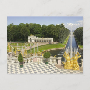 Postal Rusia. Petrodvorets. Palacio de Peterhof. Peter