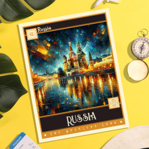 Postal Rusia Pintura de época