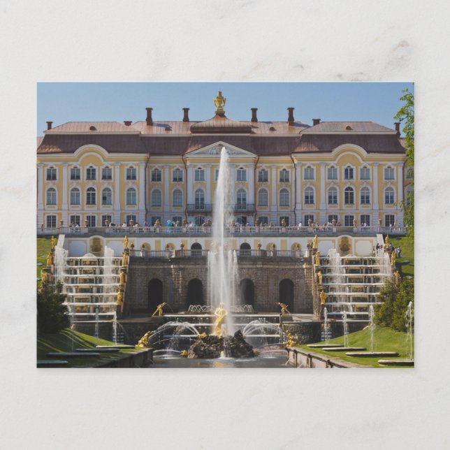 Postal Rusia, San Petersburgo, Peterhof, Gran Palacio (Anverso)