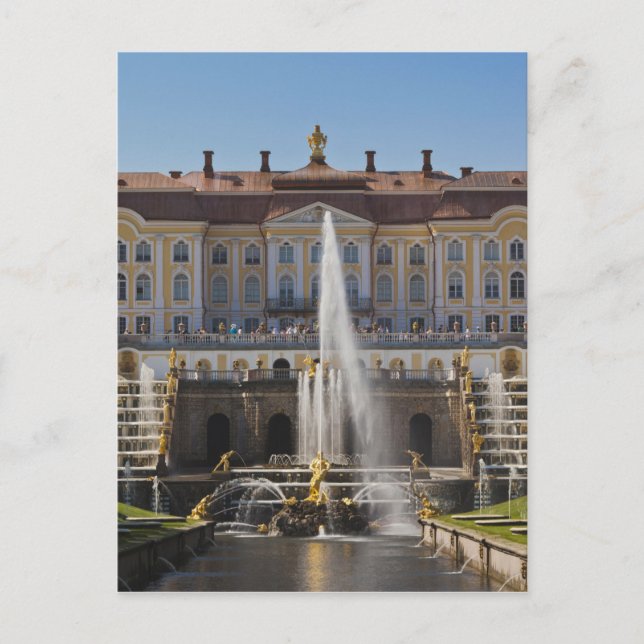 Postal Rusia, San Petersburgo, Peterhof, Gran Palacio (Anverso)