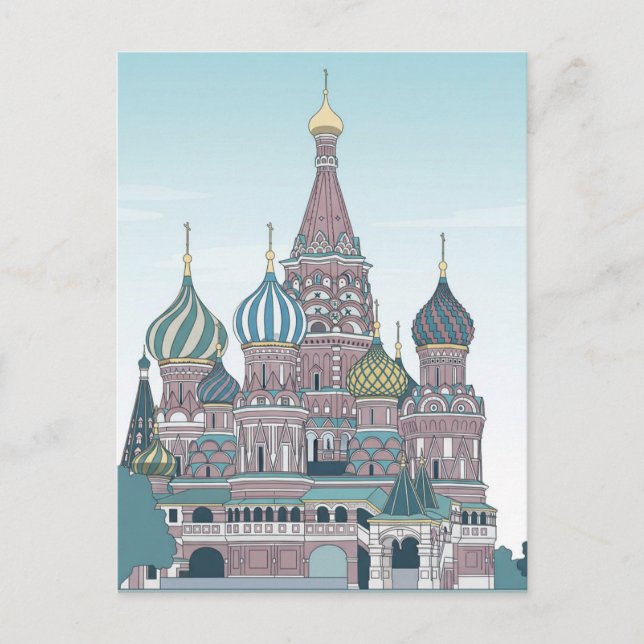 Postal Rusia: Viajes a Moscú (Anverso)