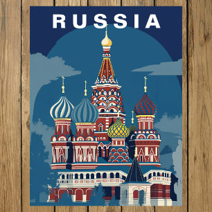 Postal Rusia Vintage Cúpulas de Catedral Retro 