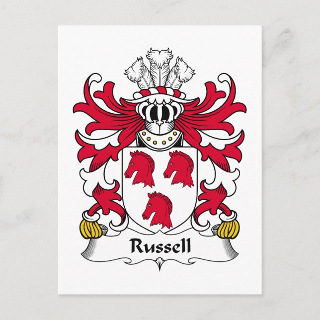 Postal Russell Family Crest (Anverso)