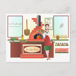 Postal Russo Rosa Pizzeria