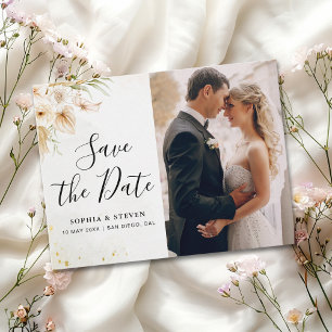 Postal Rustic Boho Wedding with Neutral and Golden Floral