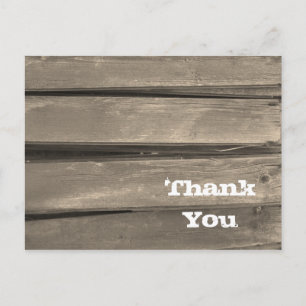 Postal Rustic Country Barn Wood Gracias