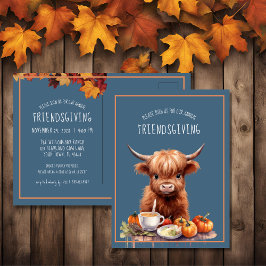 Postal Rustic Highland Amistad con las vacas invitan a po
