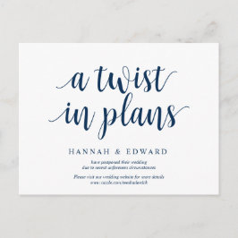 Postal Rustic Navy Blue, un giro en los planes, se pospus