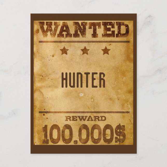 Postal Rustic Quería $10000 Personalizados (Anverso)
