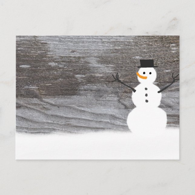Postal Rustic Snowman (Anverso)