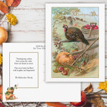 Rustic Vintage Thankding Turkey & Pumpkin