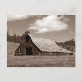 Postal Rustic Weathered Barn Sephia