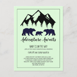 Postal Rustic Woodland Lleva Baby Shower Por Correo