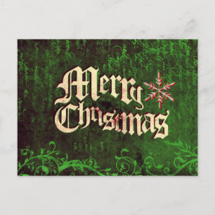 Postal rústica de las Felices Navidad del Grunge