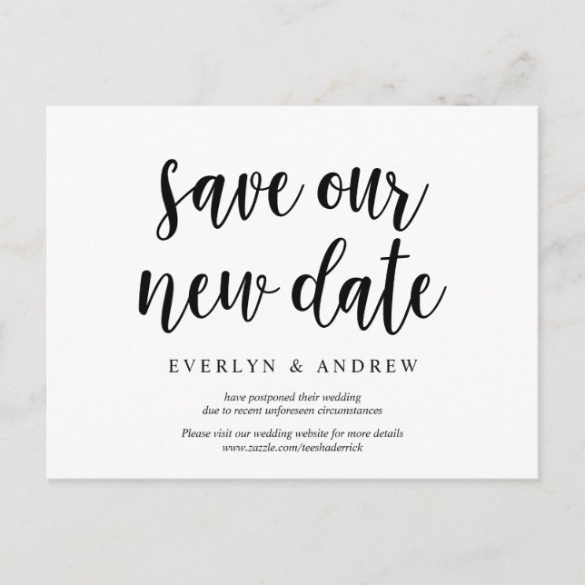 Postal Rústica granja, salva nuestra nueva fecha, se repr (Anverso)