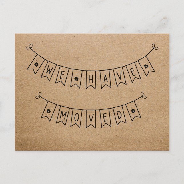 Postal Rústica, nos hemos mudado de nuevo hogar (Anverso)