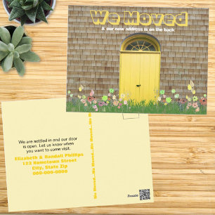 Postal Rústicas Puertas Amarillas Flores que mudamos de I