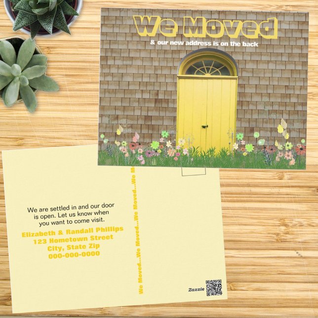 Postal Rústicas Puertas Amarillas Flores que mudamos de I (Subido por el creador)