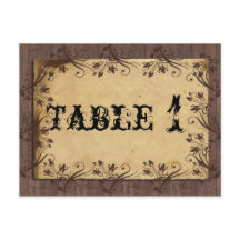 Rústico Campo Barn Wood Beauty Table Number