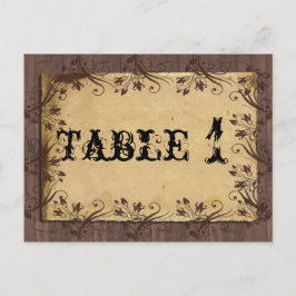 Postal Rústico Campo Barn Wood Beauty Table Number