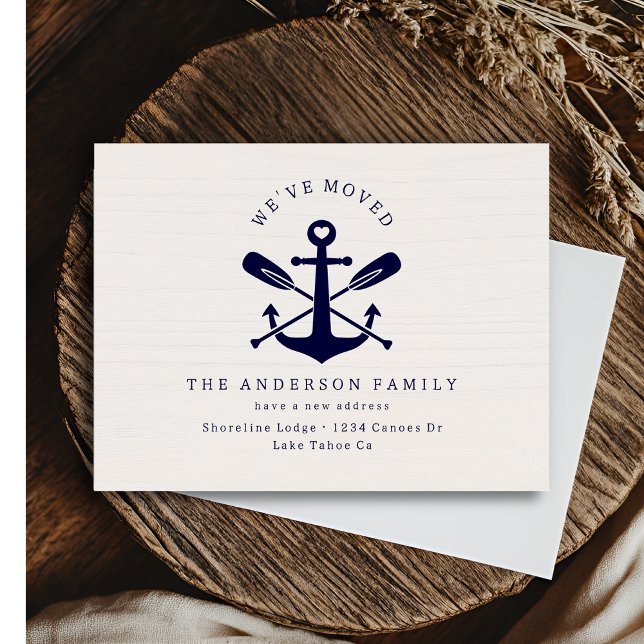 Postal Rústico Nos hemos mudado de nuevo dirección Nautic (Subido por el creador)