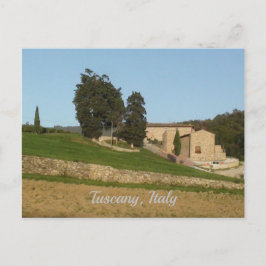 Postal Rústico paisaje de bodega en tonos doradosItalia t
