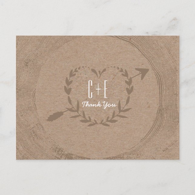 Postal Rústico Salto De Madera | Gracias Postcard (Anverso)