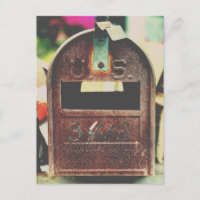 Rusty Buzón de correo vertical