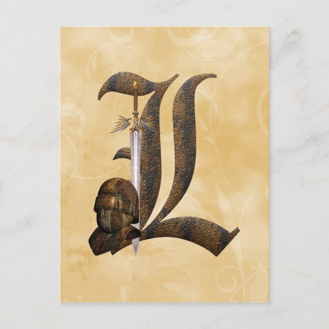Postal Rusty Knights Inicial L (Anverso)
