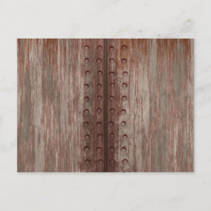 Postal Rusty Riveted Rusty Metalizado