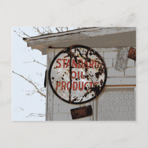 Postal Rusty Rótulo publicitario en la Ruta 66