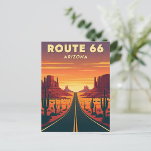 Postal Ruta 66 Arizona Mother Road Viajes Vintage
