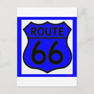 Postal ¡Ruta 66 Azul Personalizar!