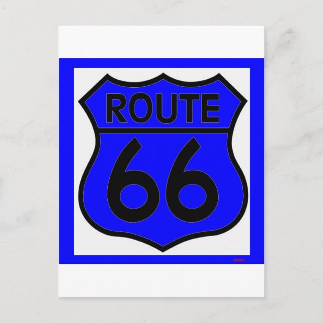 Postal ¡Ruta 66 Azul Personalizar! (Anverso)