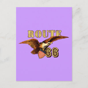 Postal Ruta 66 Bandera estadounidense Águila Baldosa de E