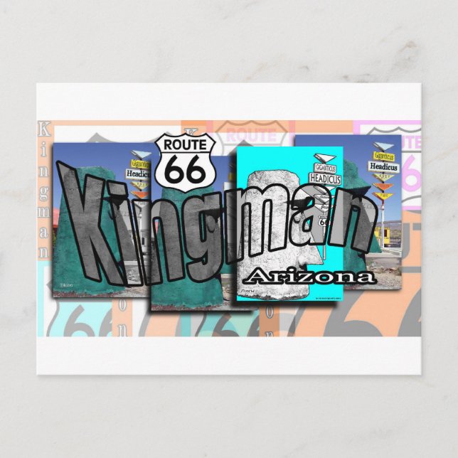 Postal Ruta 66 de Kingman Arizona (Anverso)