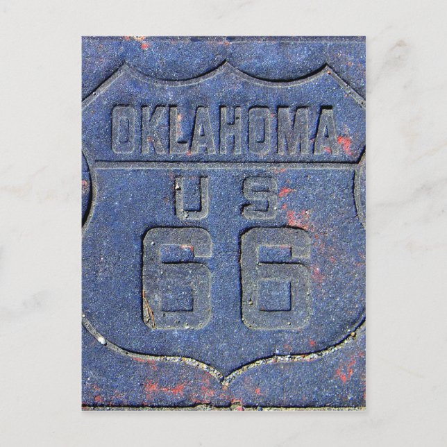 Postal Ruta 66 de Oklahoma (Anverso)