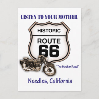 Postal Ruta 66-Escuchar a su madre- Agujas
