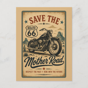 Postal Ruta 66 Monumento Valle de las motocicletas Carret