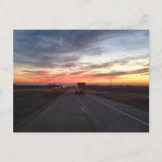 Postal Ruta 66 puesta de sol Shamrock Texas EE. UU.