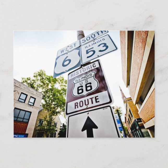 Postal Ruta 66 Ruta Madre (Anverso)