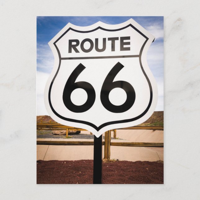Postal Ruta 66, señalización vial, Arizona (Anverso)