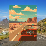 Postal Ruta 66 Viaje clásico por carretera Vintage<br><div class="desc">Recorra la emblemática carretera Route 66 con esta tarjeta postal antigua que incluye un coche clásico en la carretera. Desde Chicago hasta Santa Mónica, la Ruta 66 es el viaje por carretera por excelencia de los Estados Unidos, lleno de aventura, nostalgia e interminables vistas de la autopista. Con su diseño...</div>