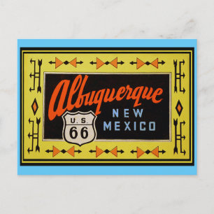 Postal Ruta 66 - Viaje de época Albuquerque Nuevo México