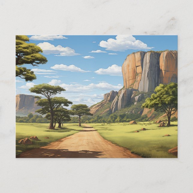 Postal Ruta a través de Zimbabue (Anverso)