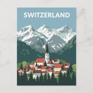 Postal Ruta alpina de Suiza Viajes de montaña panorámicos