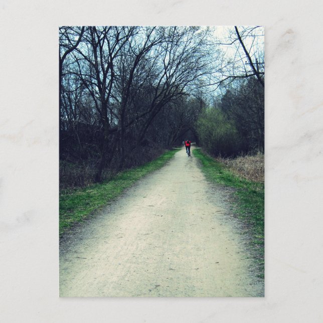 Postal Ruta ciclista en un parque (Anverso)